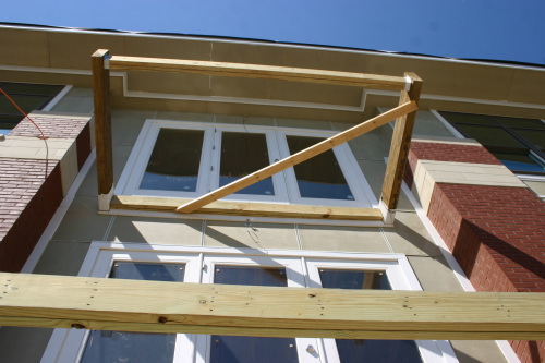 Structure porteuse des balcons en bois